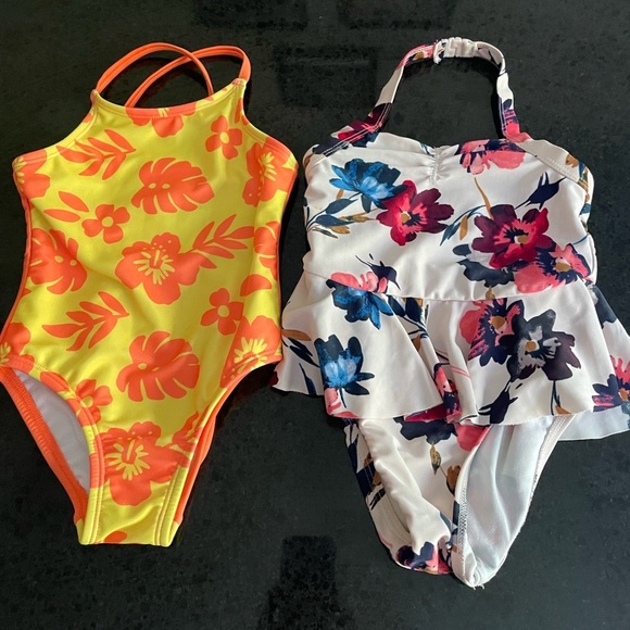 Old Navy and Cat & Jack Kids Swimsuit with Floral Design Size 3T - Picture 1 of 5